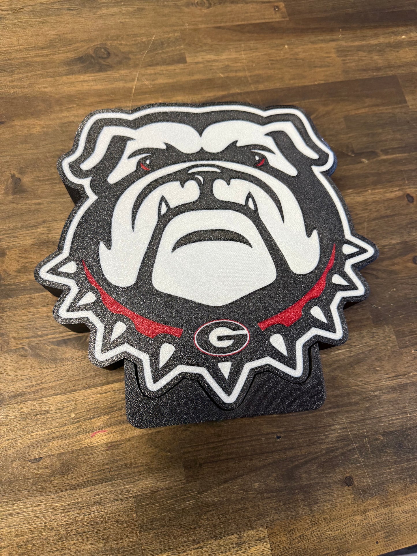 3D Georgia Bulldog sign w/ stand
