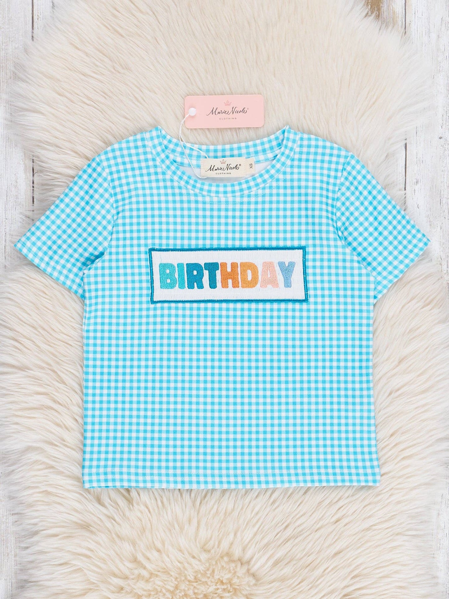 Gingham Smocked Birthday Party Shirt