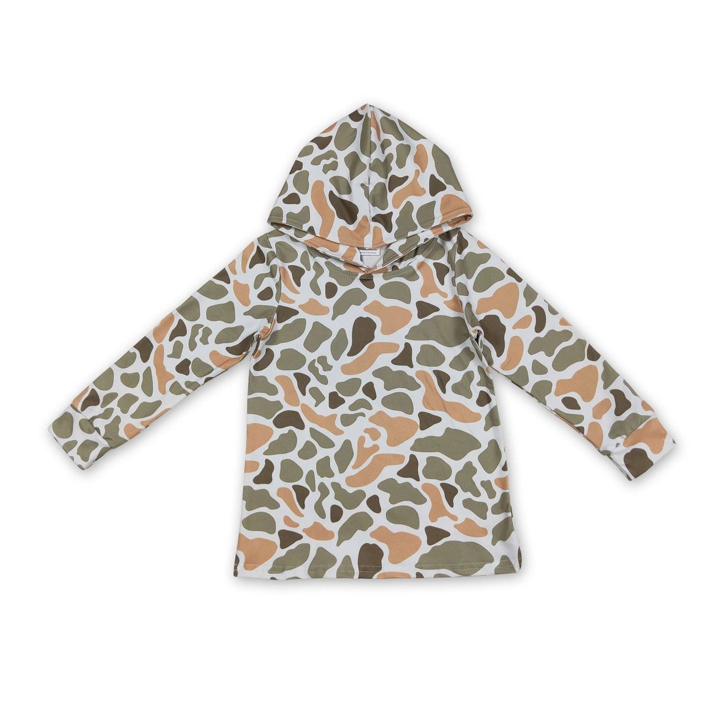 Long sleeves light camo kids boys hoodie