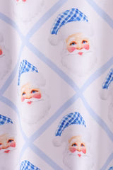 Blue Santa Claus Bamboo Pajama Pant Set