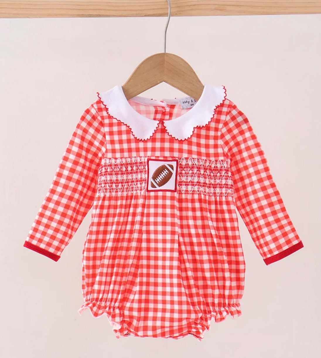 Baby Red and White Football Bubble