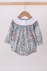 Blue Floral Blessed Embroidery Bubble