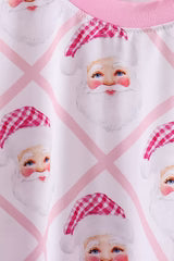 Pink Santa Claus Bamboo Pajama Pant Set