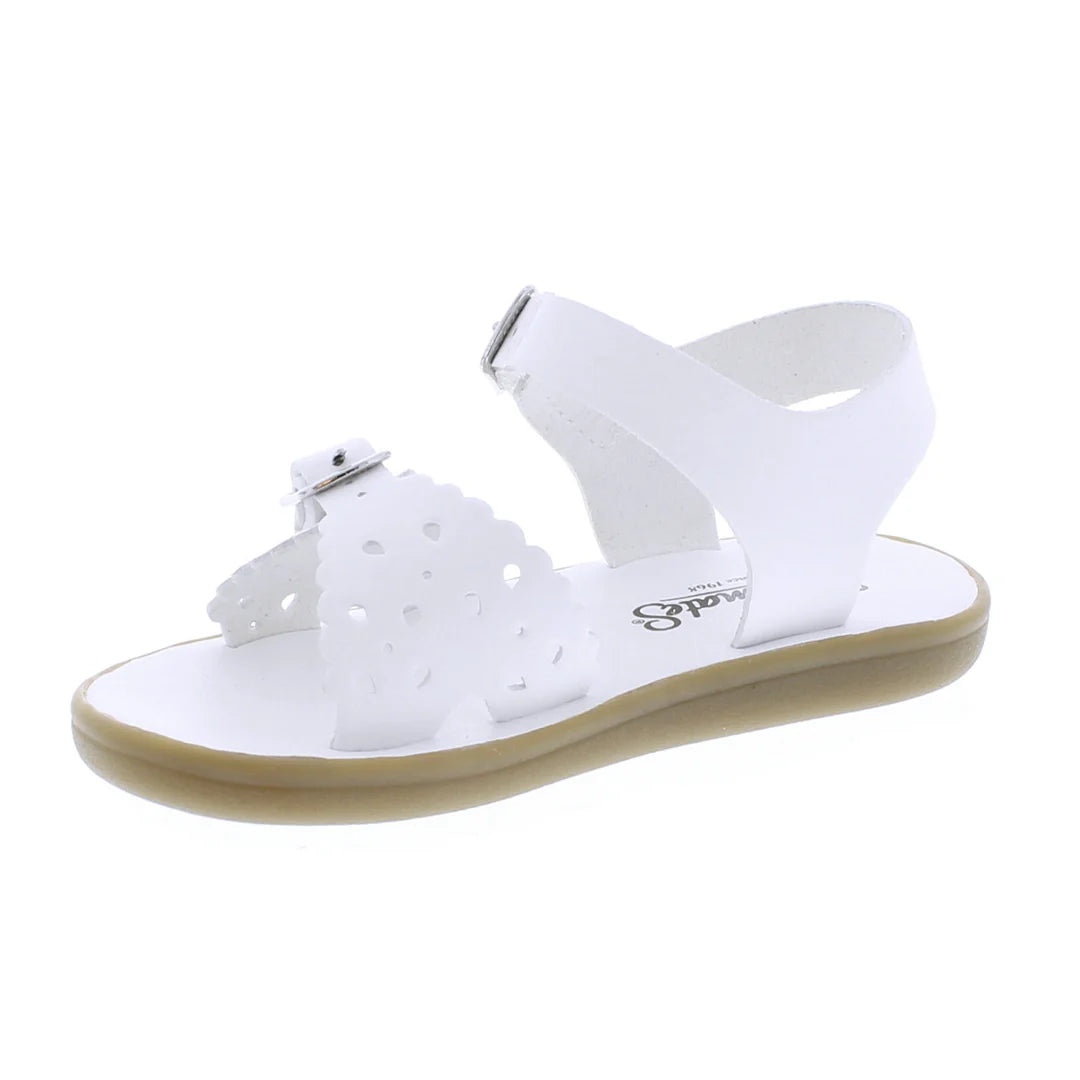 White Micro Footmates Sandals