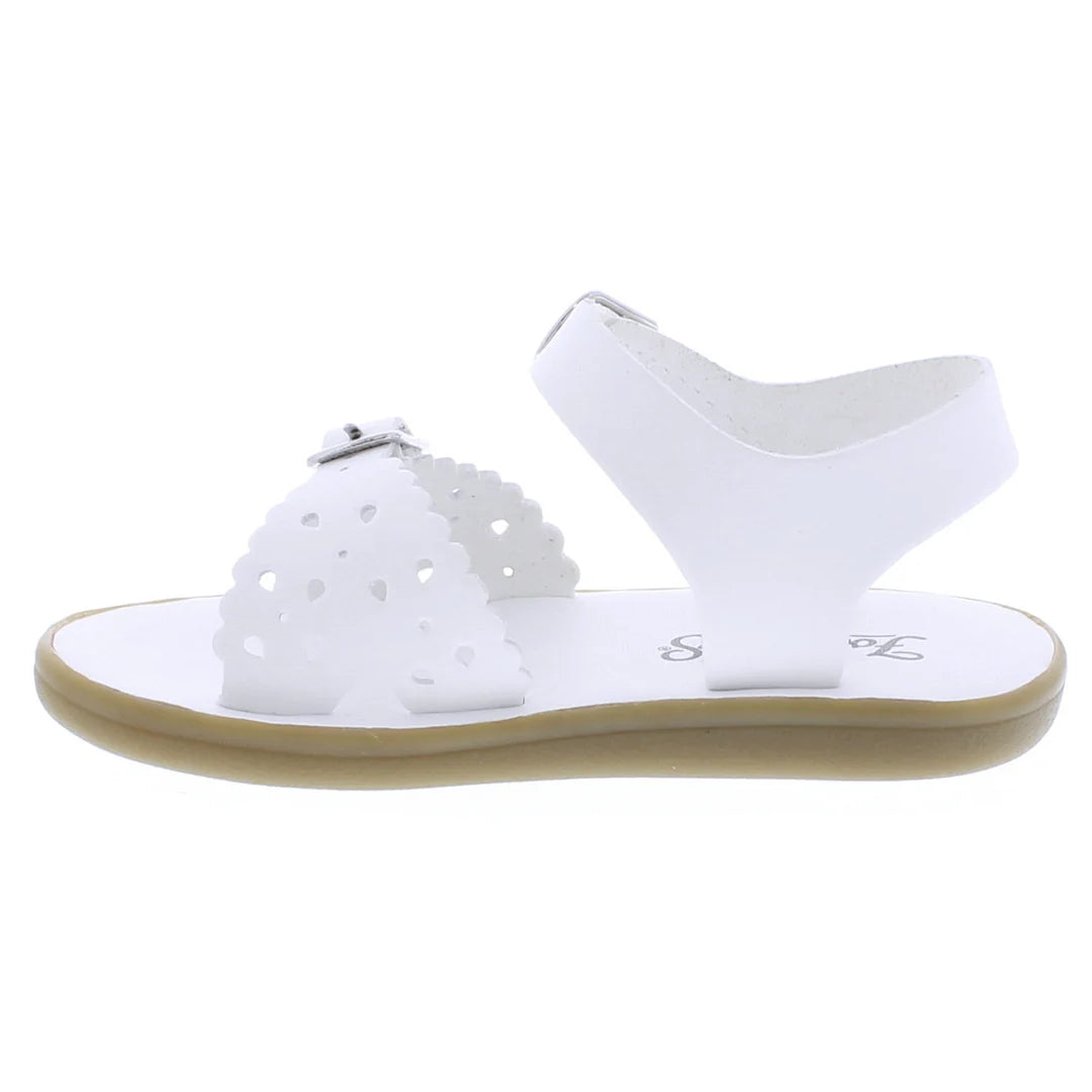 White Micro Footmates Sandals