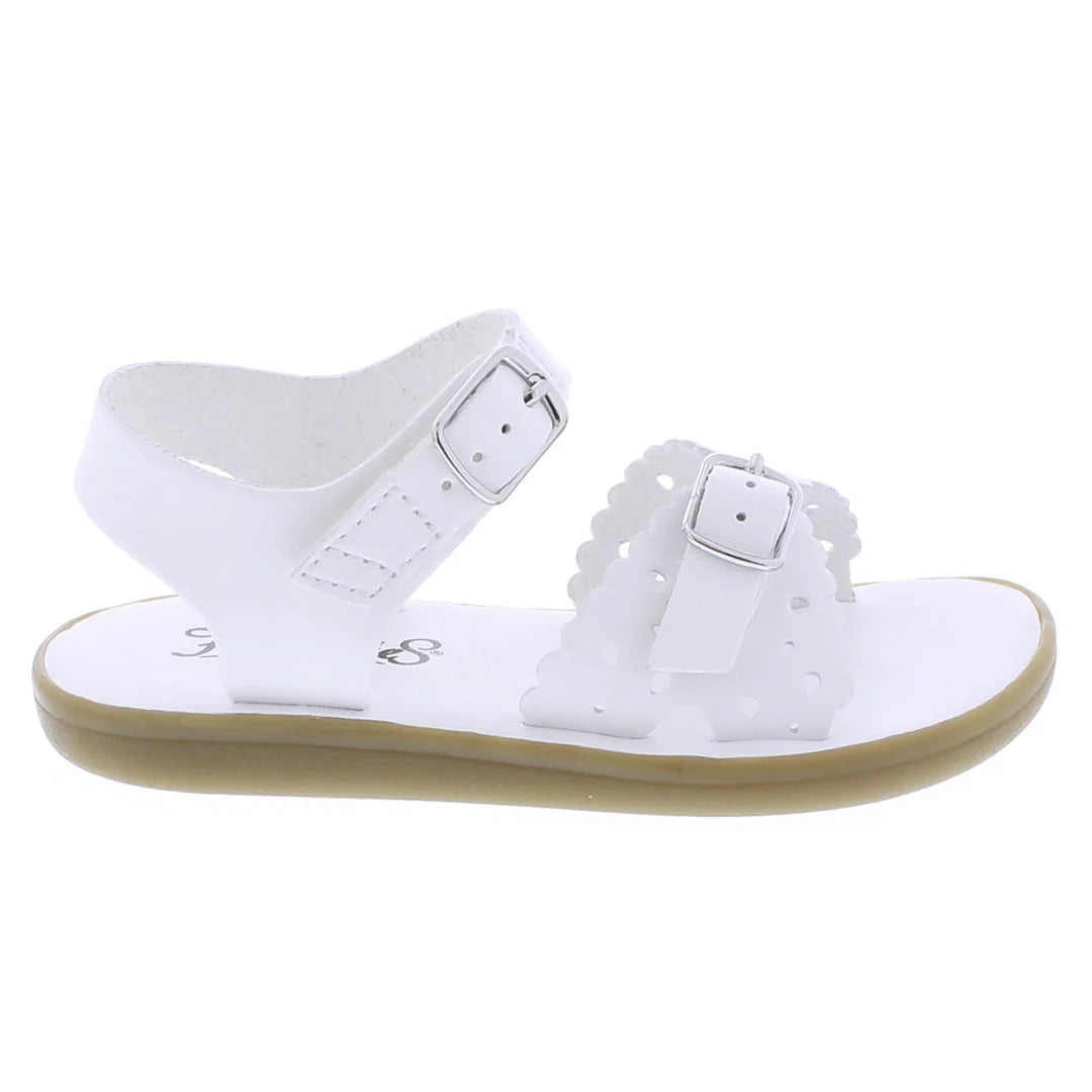White Micro Footmates Sandals