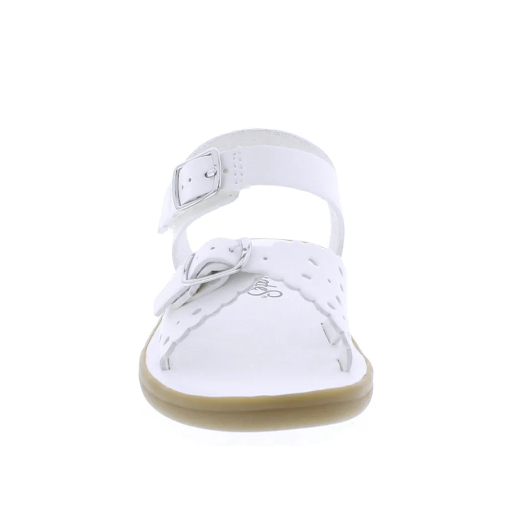 White Micro Footmates Sandals