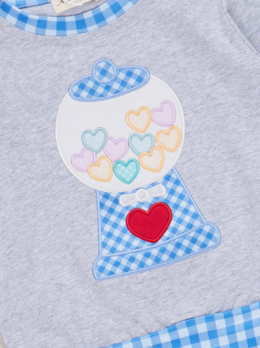 Love Machine Embroidered Gingham Shirt
