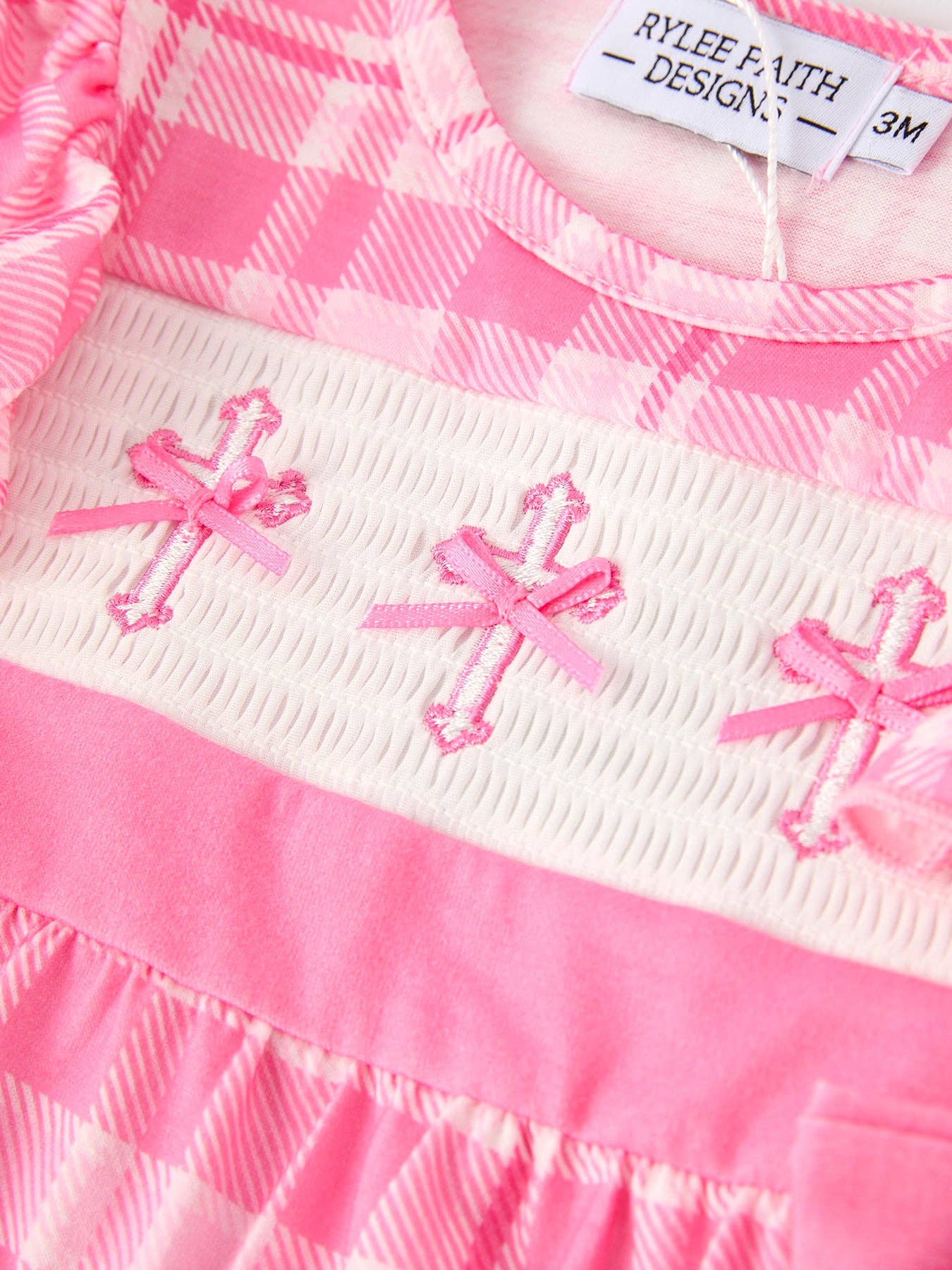 Pink Plaid Cross Bubble