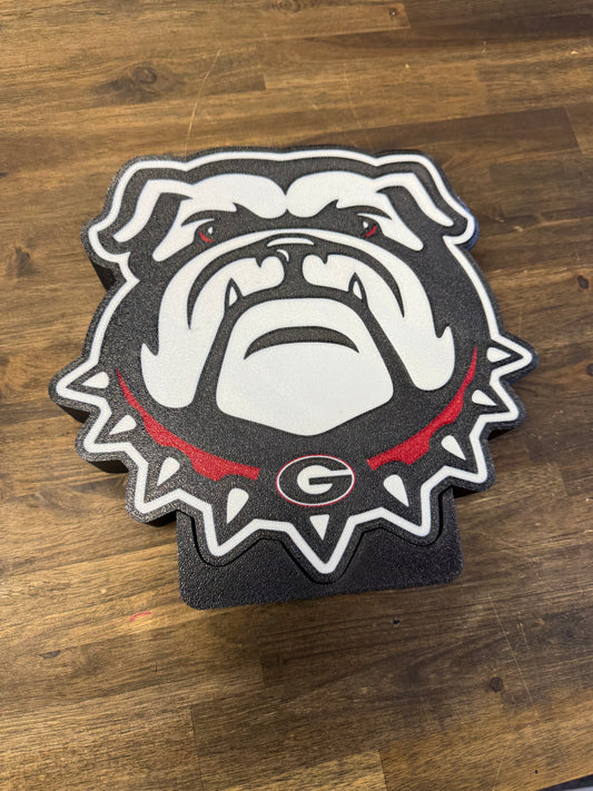 3D Georgia Bulldog sign w/ stand