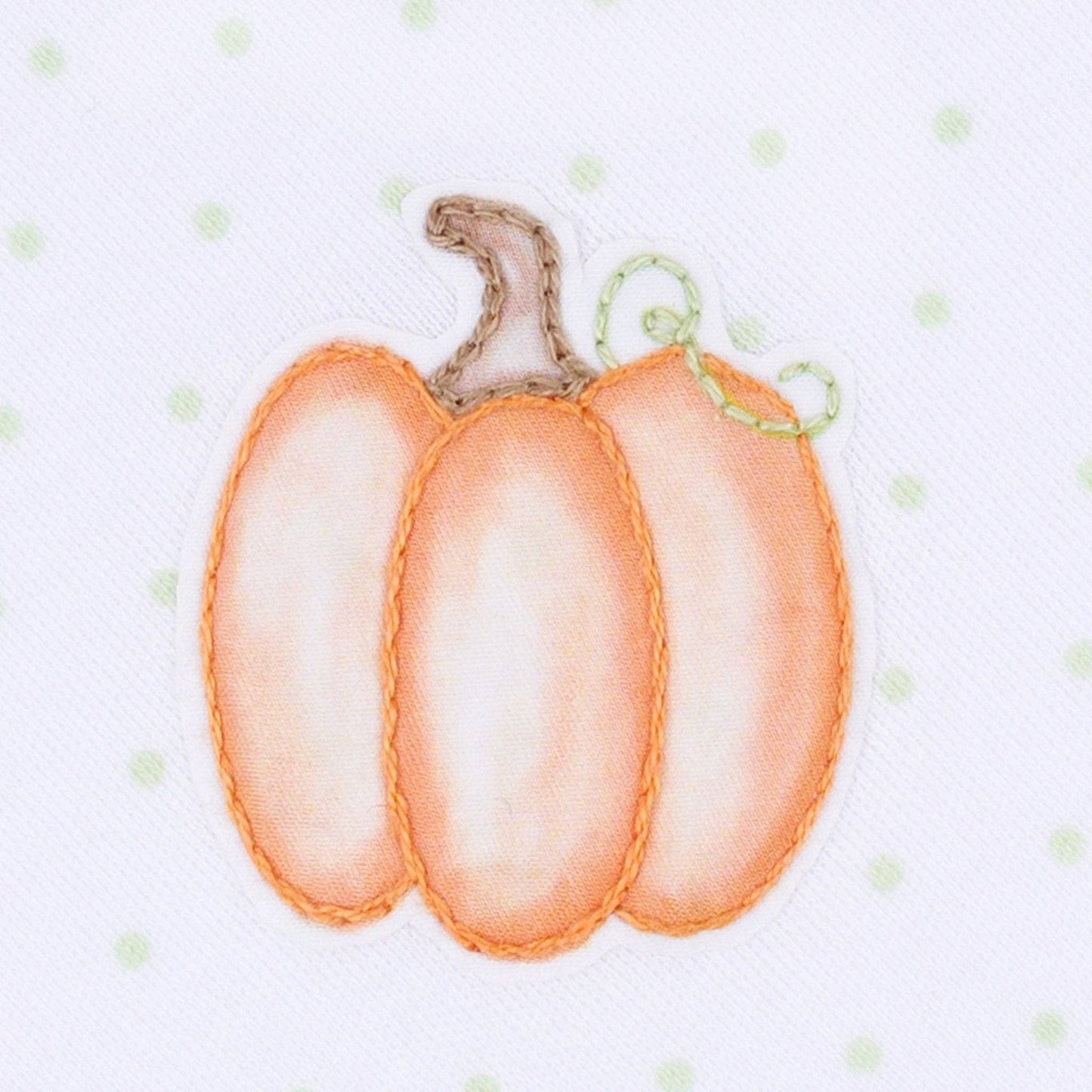 Pumpkin Hand-Embroidered Ruffle Set