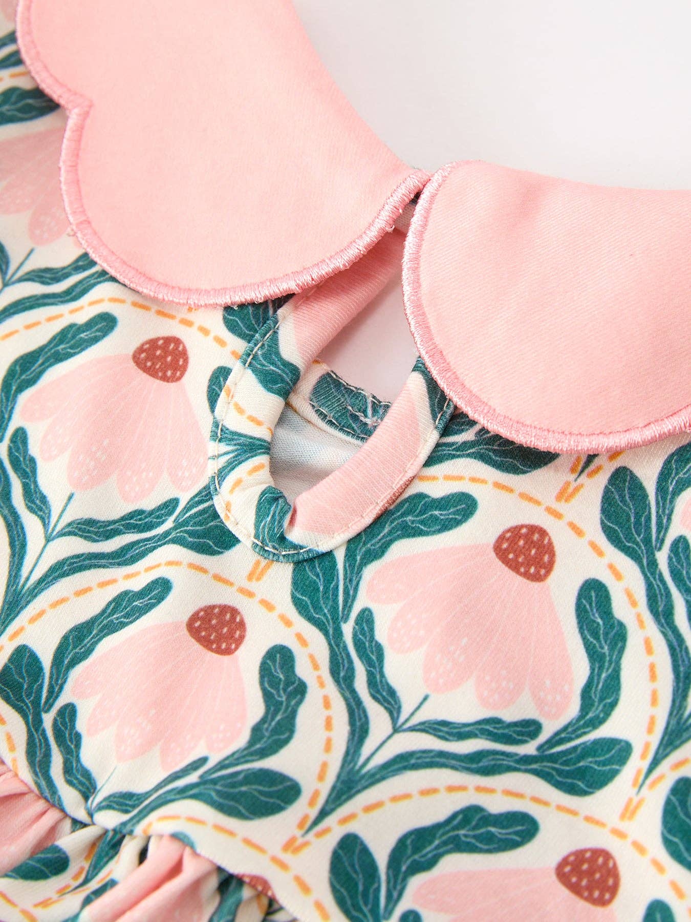 Fall Geometric Floral Smocked Dress