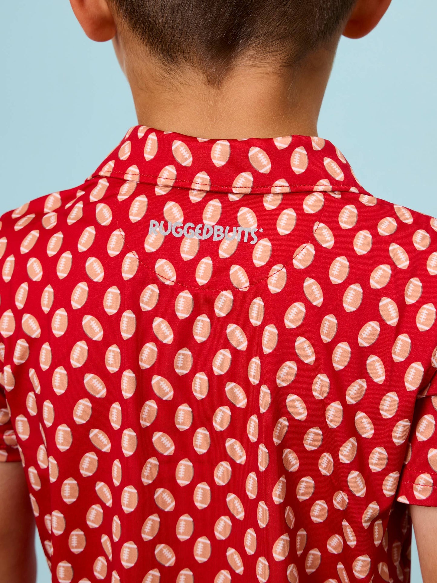 Red Football Performance Polo
