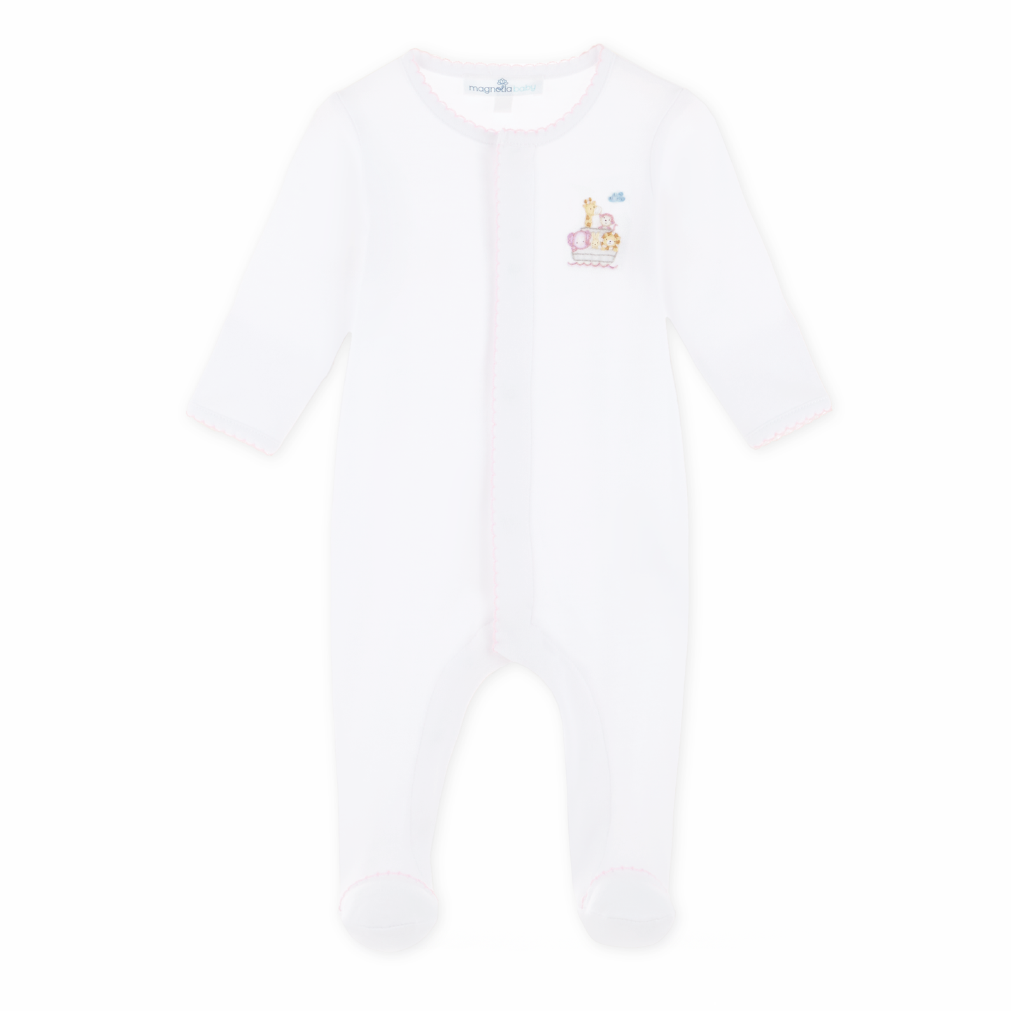 Noah's Ark Hand-Embroidered Footie
