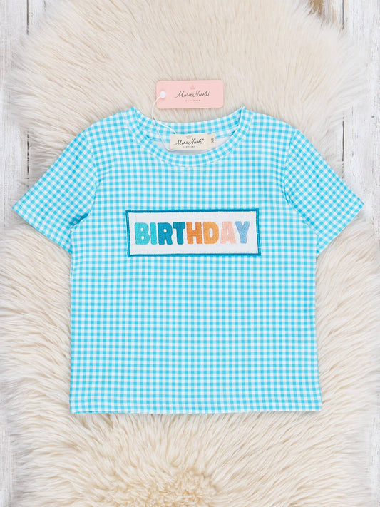 Gingham Smocked Birthday Party Shirt