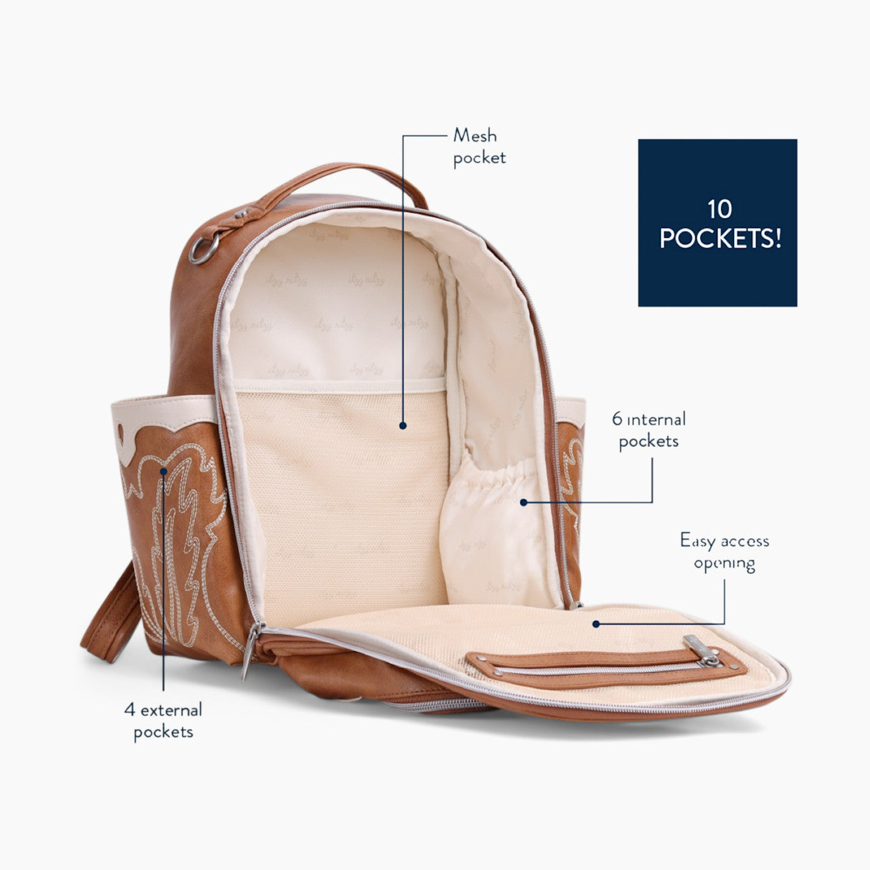 Nash Itzy Mini Plus Diaper Bag - Saddle
