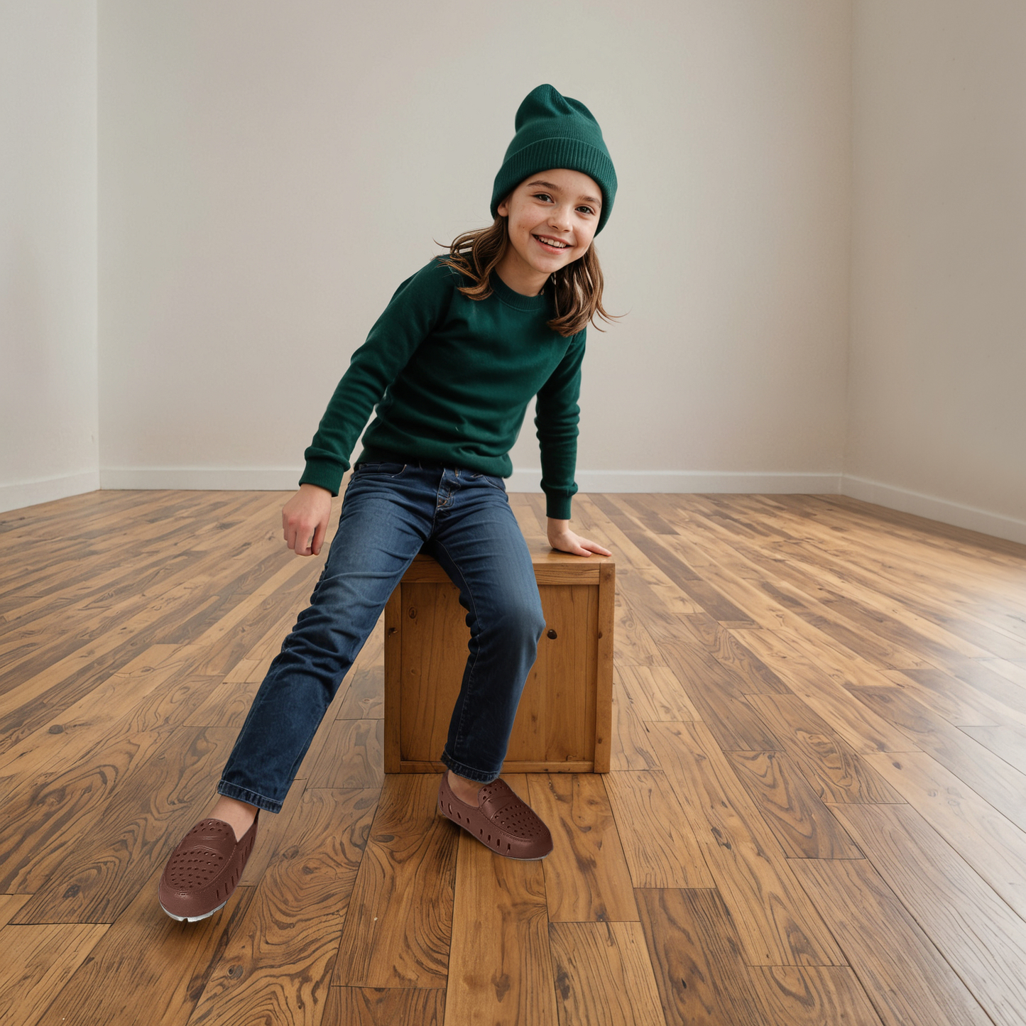 KIDS Floafer BROWN/COCONUT