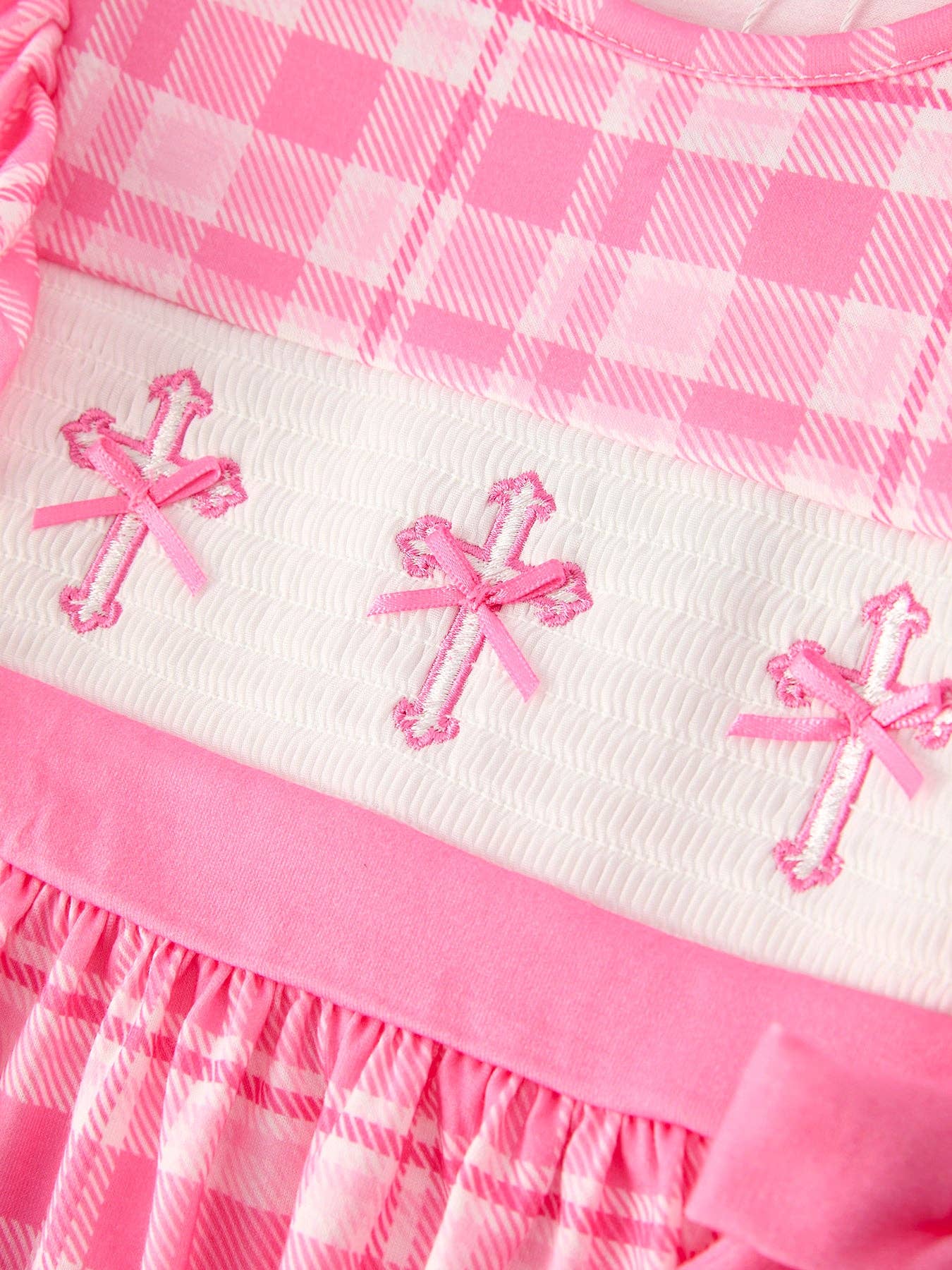 Pink Plaid Cross Dress