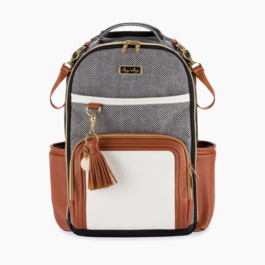 Itzy Ritzy Boss Plus Diaper Bag Backpack - Coffee and Cream