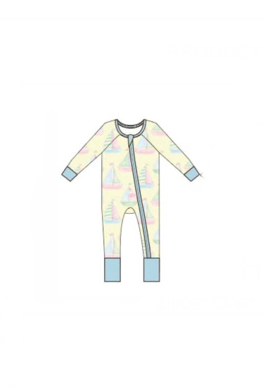 Sailboat Zipper Onesie