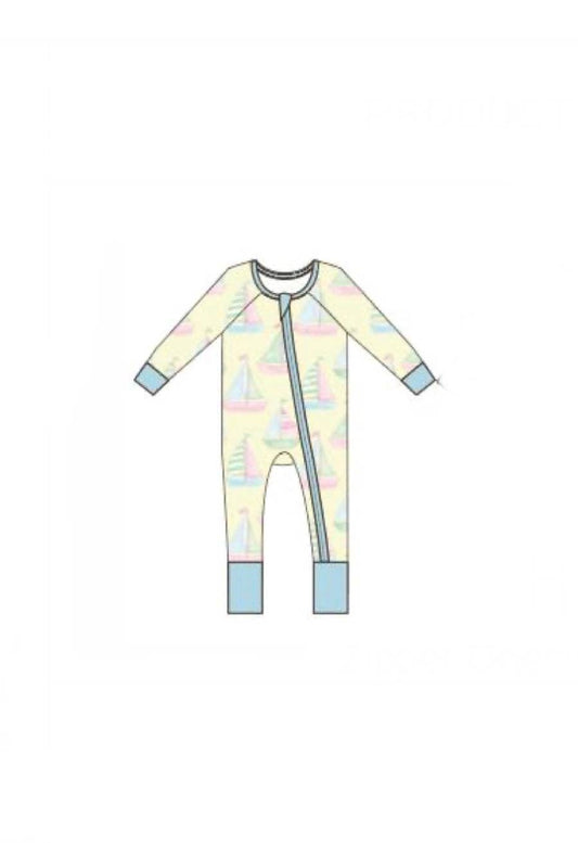 Sailboat Zipper Onesie