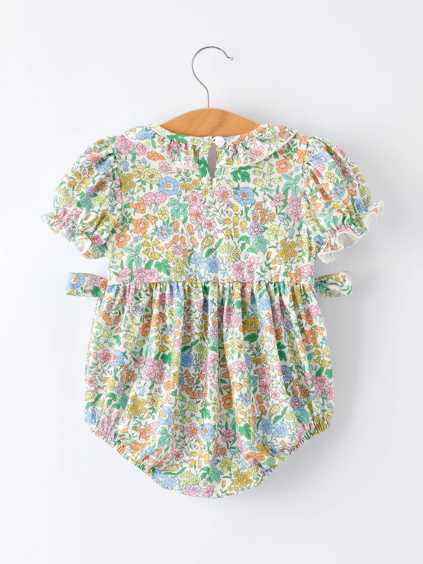 "MAMA'S GIRL" Embroidered Smocked Romper