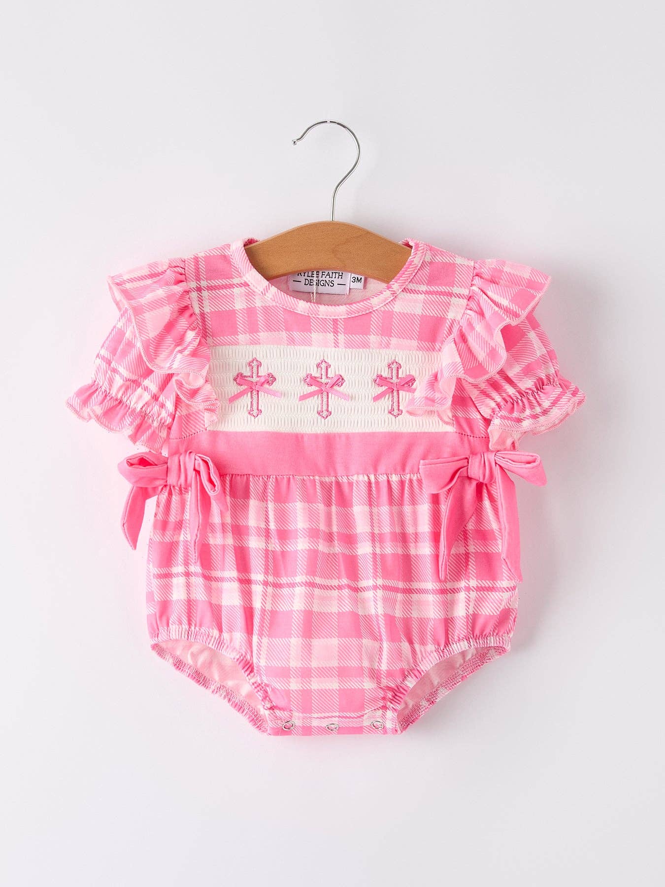 Pink Plaid Cross Bubble
