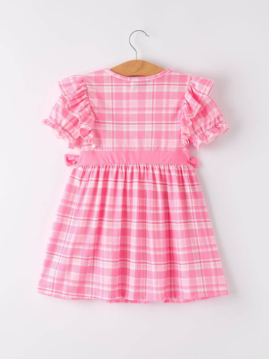 Pink Plaid Cross Dress