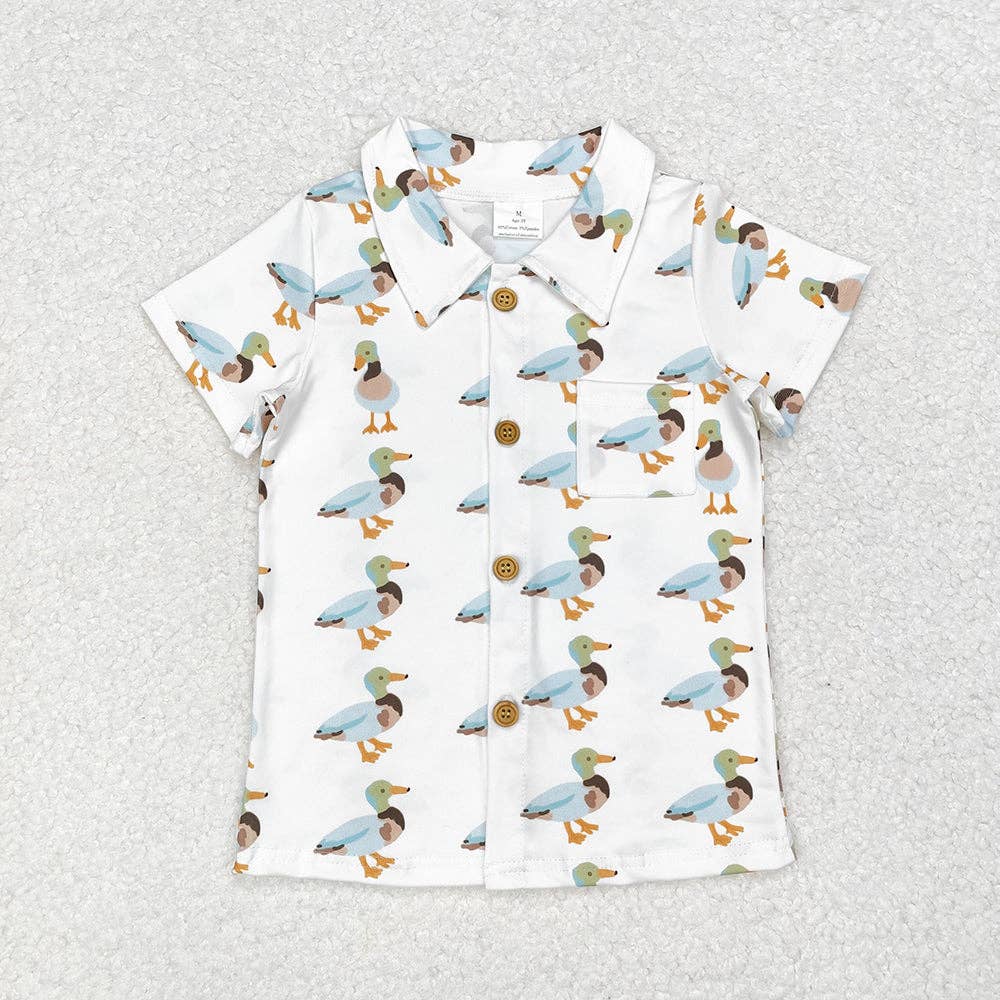 Duck Short Sleeve Button Up