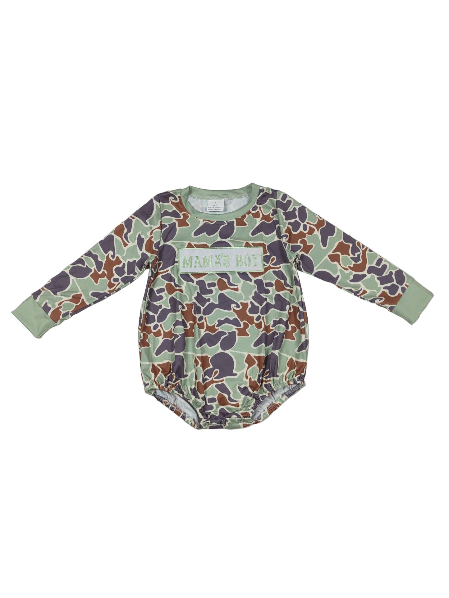 Mama's Boy Appliqué Camouflage Bubble