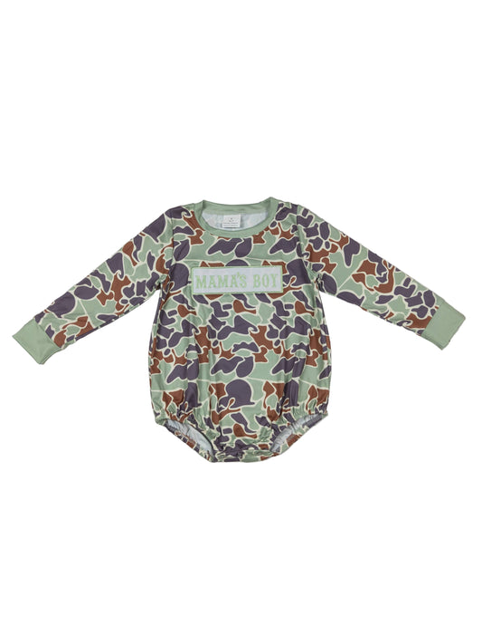 Mama's Boy Appliqué Camouflage Bubble