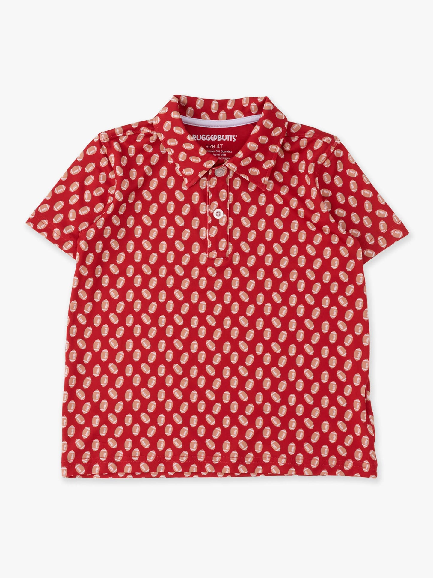 Red Football Performance Polo