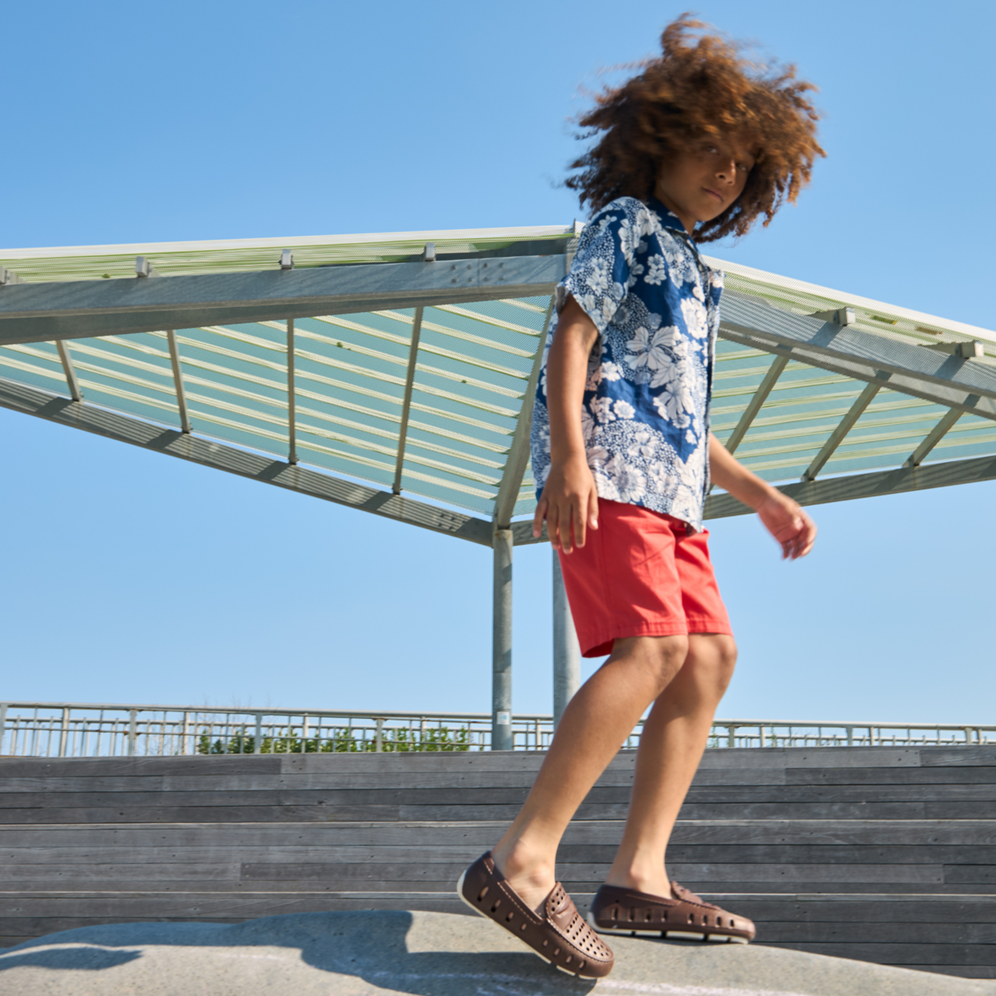 KIDS Floafer BROWN/COCONUT