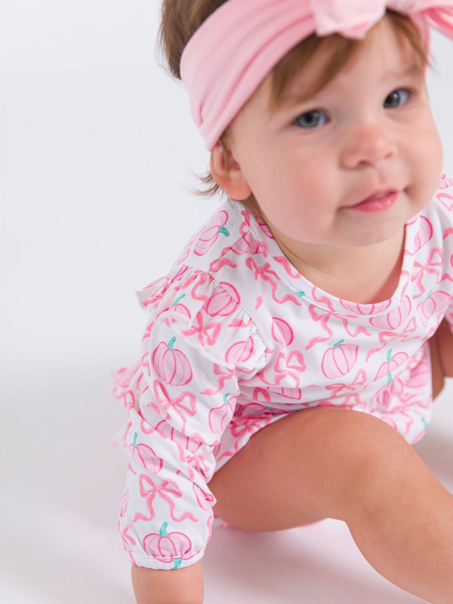 Pink Pumpkin Bubble Romper