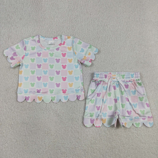 Mouse Scallop Shorts Set