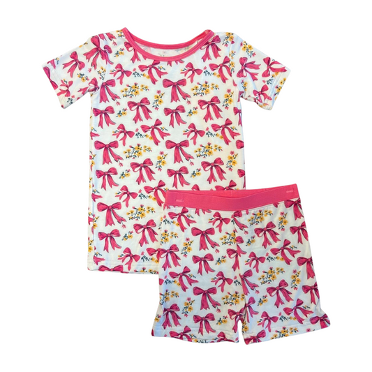 Bloom Bows Bamboo Shorts Set