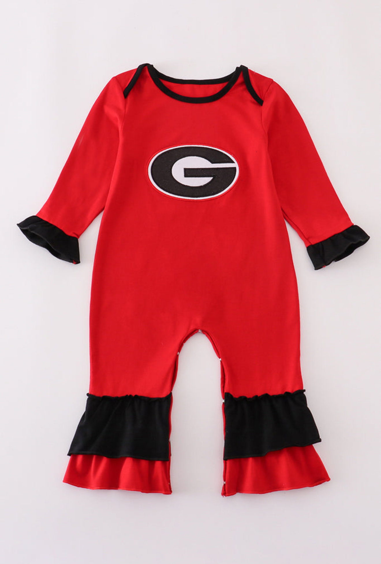 Georgia Glitter Ruffle Romper