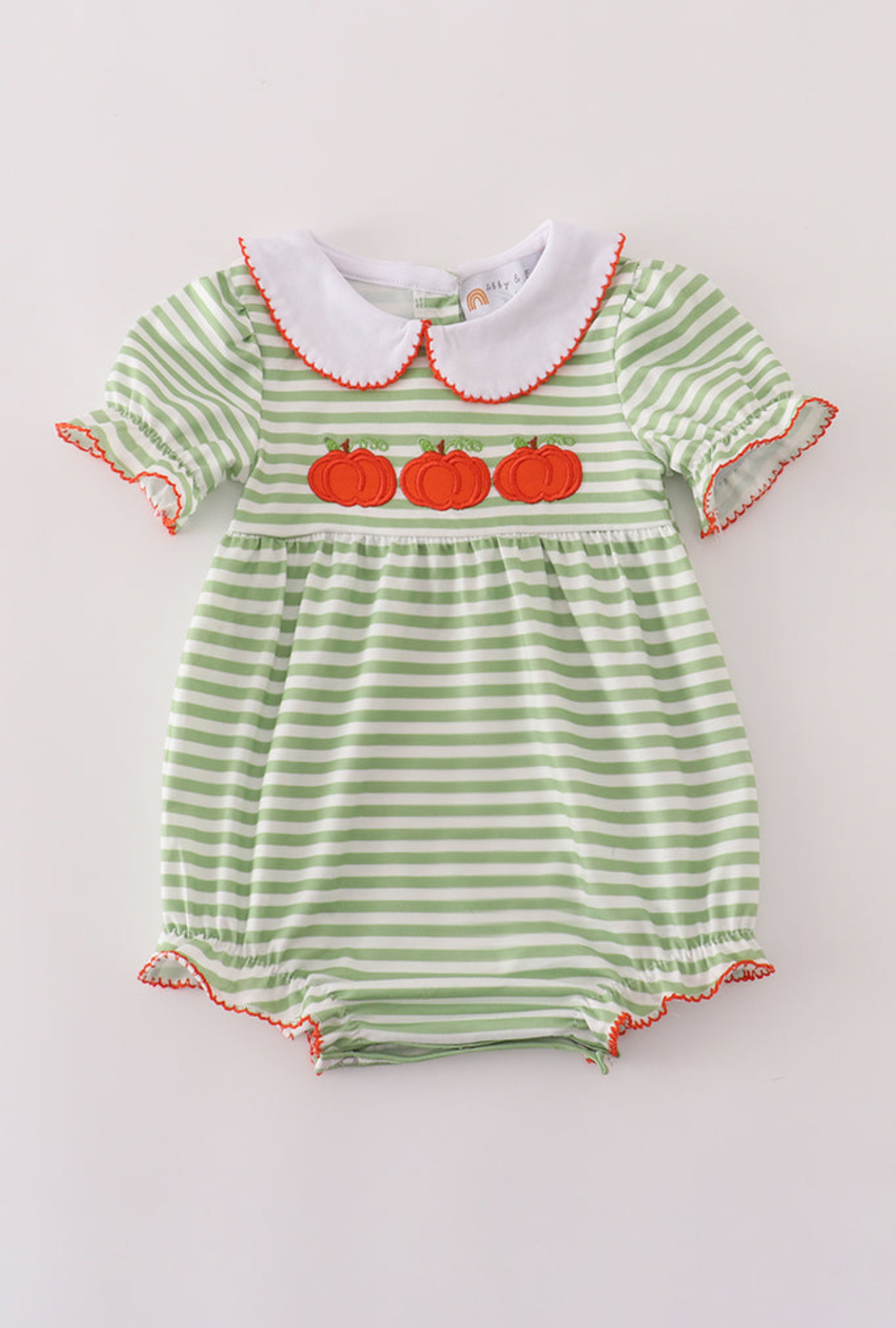 Green Stripe Embroidery Bubble