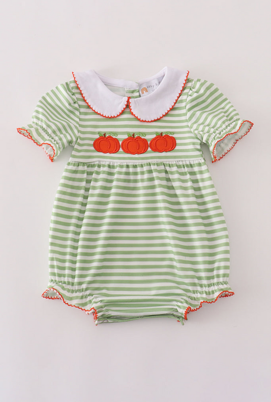 Green Stripe Embroidery Bubble