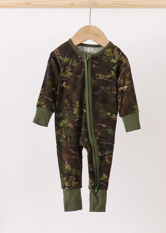 Forest Leaf Camo Bamboo Zippy