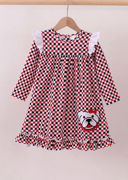 Georgia Bulldog Checkered Dress