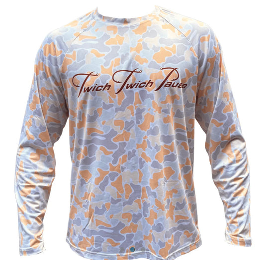 Youth Twitch Twitch Pause Fishing Shirts- Creamsicle