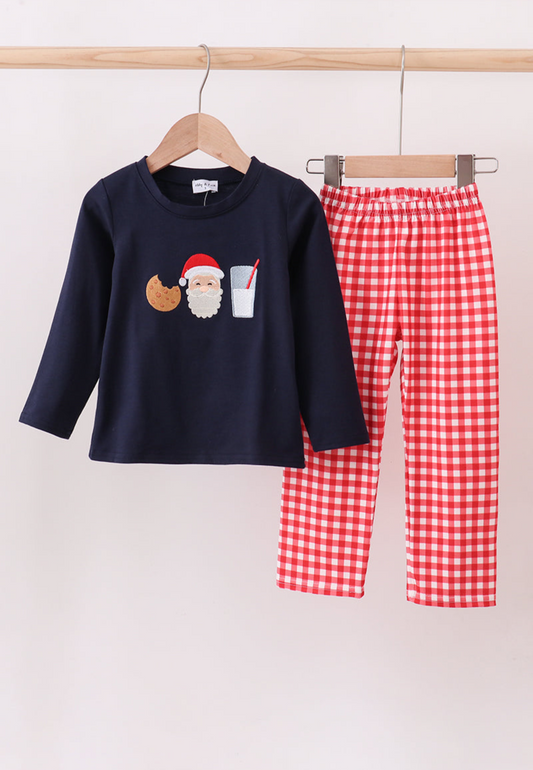 Santa Milk and Cookies Boys Pant Set