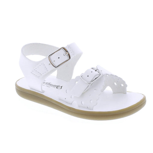 White Micro Footmates Sandals