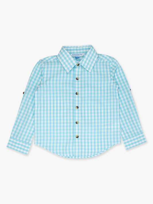 Blue Breeze Gingham Button Down Shirt