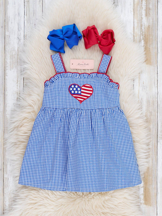 Freedom Heart Embroidered Dress