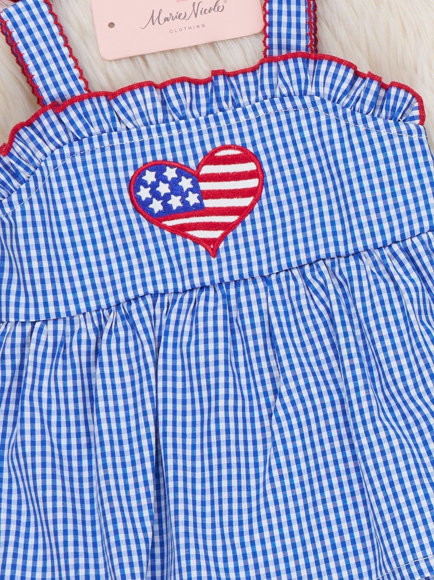Freedom Heart Embroidered Bloomers Set