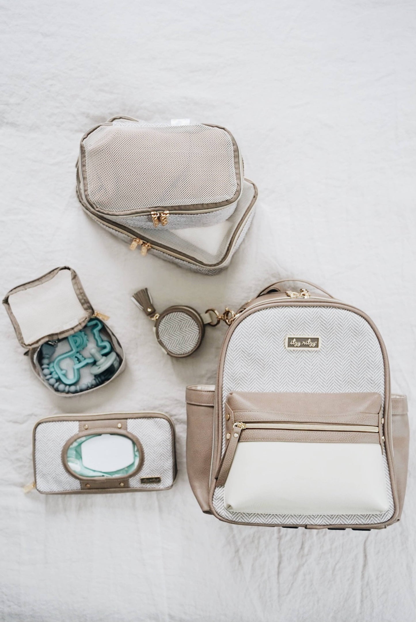 Taupe Pack Like a Boss™ Diaper Bag Packing Cubes