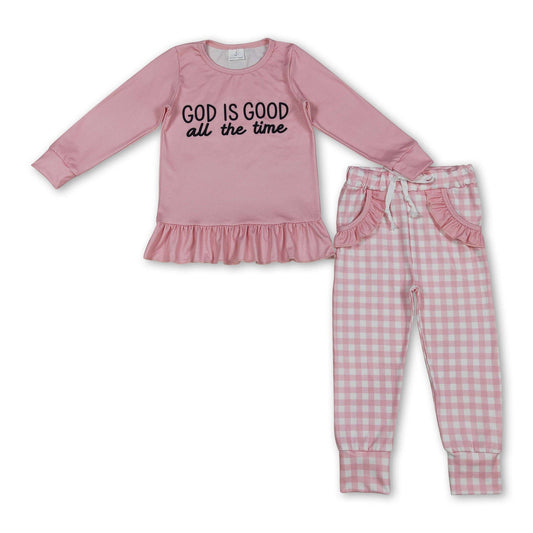 God is Good Pink Pants Set