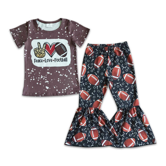 Peace-Love-Football Bell Bottom Set
